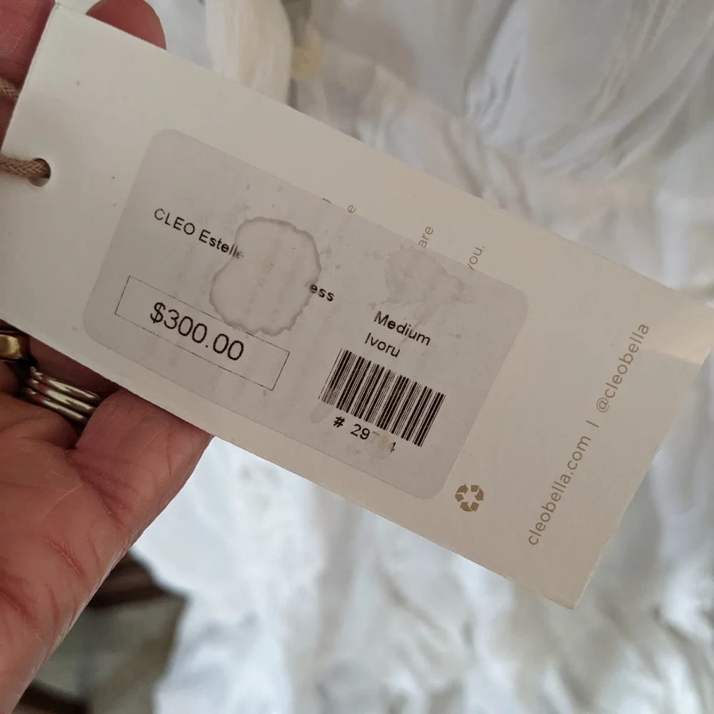 Cleobella White Eyelet V-Neck Midi Dress - Picture 12 of 16